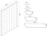 Maclean MC-131 WD Fa Fali rendszerező tábla 60 x 80cm