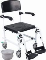 RehaFund MARCO RF-80 Összecsukható Kerekesszék WC-vel Max 120kg - Fekete