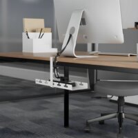 Maclean MC-105 W Asztalra fogatható acél kábelrendező - Fehér