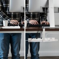 Maclean MC-105 W Asztalra fogatható acél kábelrendező - Fehér