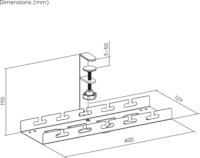 Maclean MC-105 W Asztalra fogatható acél kábelrendező - Fehér