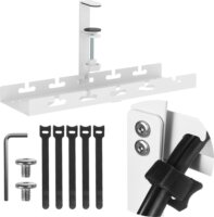 Maclean MC-105 W Asztalra fogatható acél kábelrendező - Fehér