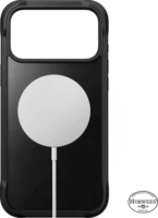 Nomad Rugged iPhone 17 Pro Max Bőr Magsafe Telefon tok - Fekete