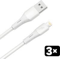 AVAX CB4306 USB-A Apa - Lightning Adat és Töltőkábel Csomag 12 Watt 1,5m (3db/csomag)