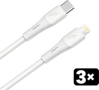 AVAX CB4308 USB-C Apa - Lightning Adat és Töltőkábel Csomag 27W 1.5m (3db/csomag)