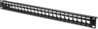 Digitus DN-91411-24 19" Cat-6a Patch Panel 24 port + 24 db keystone modul - Fekete