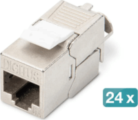Digitus DN-91411-24 19" Cat-6a Patch Panel 24 port + 24 db keystone modul - Fekete