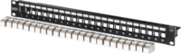 Digitus DN-91411-24 19" Cat-6a Patch Panel 24 port + 24 db keystone modul - Fekete