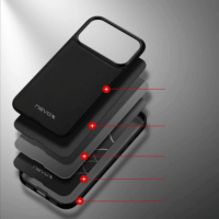 Nevox StyleShell NYLO Apple iPhone 17 Pro Telefon tok - Fekete