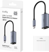 Cudy UE10C USB-C apa - RJ45 anya Ethernet Adapter - Szürke