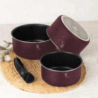 Berlinger Haus BH/8250 Serpenyő készlet levehető fogantyúval (12db) - Bordó