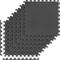 Rebel Active 6 darab univerzális csúszásgátló puzzle szőnyeg 180x120cm - Fekete