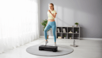 Rebel Active 2 szintes Fitness Step pad - Fekete