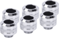 Alphacool Eiszapfen PRO 13mm merevcsöves csatlakozó Adapter G1/4 apa - G1/4 anya 6db - Króm