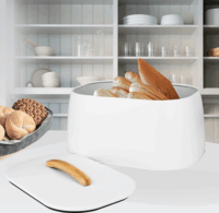 Maestro MR-1675 Rozsdamentes Acél Kenyértartó 12L - Fehér