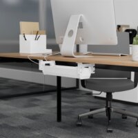 Maclean MC-106 W Asztal aljára csavarozható kábelrendező - Fehér