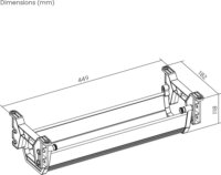 Maclean MC-106 W Asztal aljára csavarozható kábelrendező - Fehér