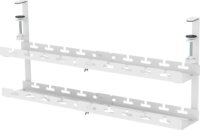 Maclean MC-102 W Asztal alatti 2 szintes állítható acél kábelrendező - Fehér