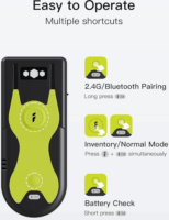 Inateck BCST-42 Wireless Kézi Vonalkódolvasó - Fekete