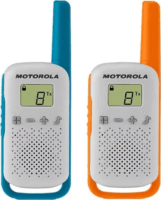 Motorola T42 GUMMY Walkie Talkie 4 km hatótávval (2db/csomag) - Kék / Narancssárga