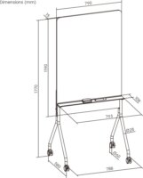 Ergo ER-305 Mágneses Filctábla gurulós állvánnyal 119x79cm - Fehér