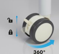 Ergo ER-305 Mágneses Filctábla gurulós állvánnyal 119x79cm - Fehér