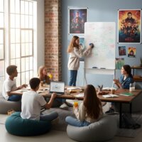 Ergo ER-305 Mágneses Filctábla gurulós állvánnyal 119x79cm - Fehér