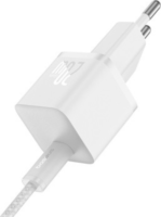 Baseus USB-C Hálózati Gyorstöltő Adapter 20W + USB-C kábel 1m - Fehér