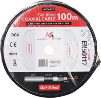 Maclean MCTV-477 Koaxális kábel tekercs 100 m - Fekete
