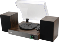 Akai ATT-200SP Bakelit Vinyl lemezjátszó külső hangszórókkal - Fekete