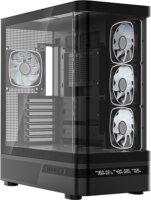 MODECOM Volcano Volcano AQ200 ARGB Midi torony számítógépház + 4db 120mm ventilátor - Fekete