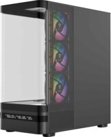 MODECOM Volcano Volcano AQ200 ARGB Midi torony számítógépház + 4db 120mm ventilátor - Fekete