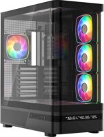 MODECOM Volcano Volcano AQ200 ARGB Midi torony számítógépház + 4db 120mm ventilátor - Fekete