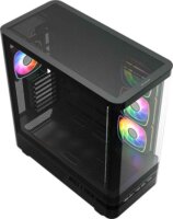 MODECOM Volcano Volcano AQ200 ARGB Midi torony számítógépház + 4db 120mm ventilátor - Fekete