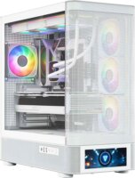 MODECOM Volcano Volcano AQ500 ARGB Midi torony számítógépház + 4db 120mm ventilátor - Fehér