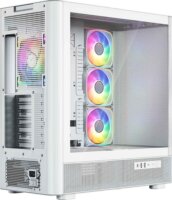 MODECOM Volcano Volcano AQ500 ARGB Midi torony számítógépház + 4db 120mm ventilátor - Fehér