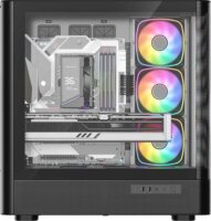 MODECOM Volcano Volcano AQ500 ARGB Midi Torony számítógépház + 4db 120mm ventilátor - Fekete