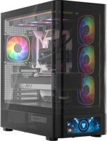 MODECOM Volcano Volcano AQ500 ARGB Midi Torony számítógépház + 4db 120mm ventilátor - Fekete