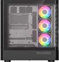 MODECOM Volcano Volcano AQ500 ARGB Midi Torony számítógépház + 4db 120mm ventilátor - Fekete
