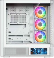 MODECOM Volcano Volcano AQ400 ARGB Midi torony számítógépház + 4db 120mm ventilátor - Fehér