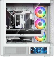 MODECOM Volcano Volcano AQ400 ARGB Midi torony számítógépház + 4db 120mm ventilátor - Fehér
