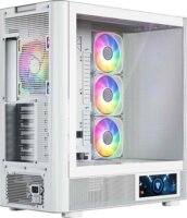 MODECOM Volcano Volcano AQ400 ARGB Midi torony számítógépház + 4db 120mm ventilátor - Fehér
