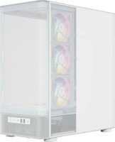 MODECOM Volcano Volcano AQ400 ARGB Midi torony számítógépház + 4db 120mm ventilátor - Fehér