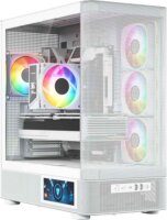 MODECOM Volcano Volcano AQ400 ARGB Midi torony számítógépház + 4db 120mm ventilátor - Fehér