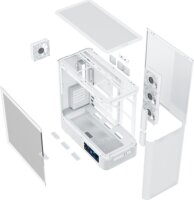 MODECOM Volcano Volcano AQ400 ARGB Midi torony számítógépház + 4db 120mm ventilátor - Fehér