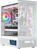 MODECOM Volcano Volcano AQ400 ARGB Midi torony számítógépház + 4db 120mm ventilátor - Fehér