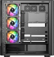 MODECOM Volcano Volcano AQ400 ARGB Midi torony számítógépház + 4db 120mm ventilátor - Fekete
