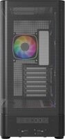 MODECOM Volcano Volcano AQ400 ARGB Midi torony számítógépház + 4db 120mm ventilátor - Fekete