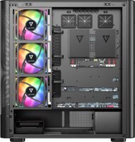 MODECOM Volcano Volcano AQ400 ARGB Midi torony számítógépház + 4db 120mm ventilátor - Fekete