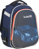 Budmil ergonómiai hátitáska autó mintával - Kék/Narancs